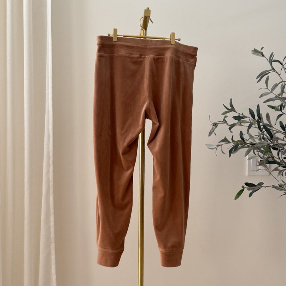 DKNY Sport Velour Jogger | Caramel | Drawstring Waist | Size L - Picture 5 of 9